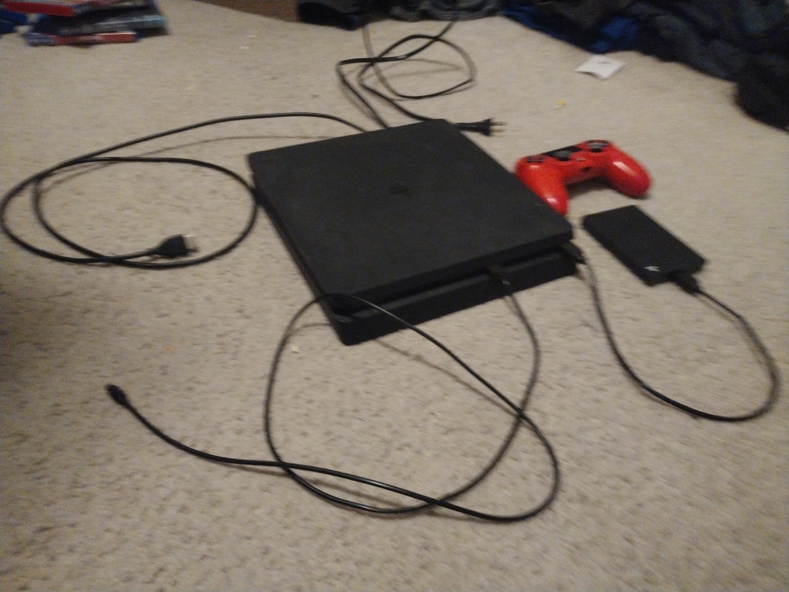Sony PlayStation 4 Original Black, Tested with 1 Remote 2 Tb External Storage