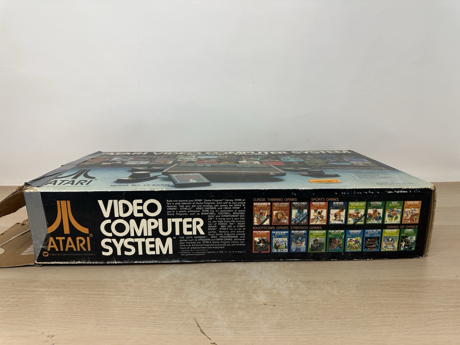 Atari CX-2600 Console in Original In Box w/ Manual, Controllers, Paddles – WORKS