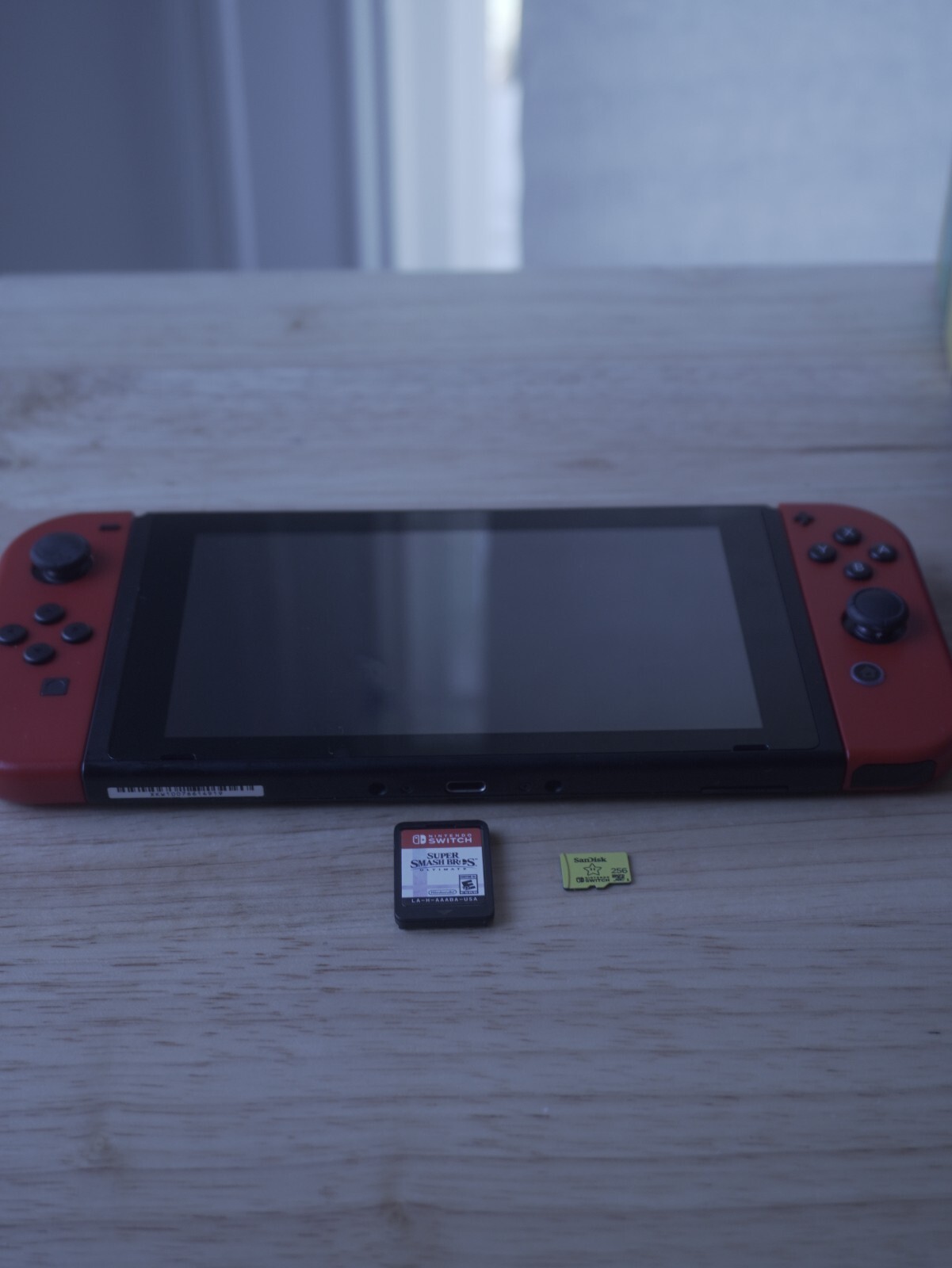 Nintendo Switch – Mario Red 32GB Console | 256gb MicroSD + Smash Ultimate