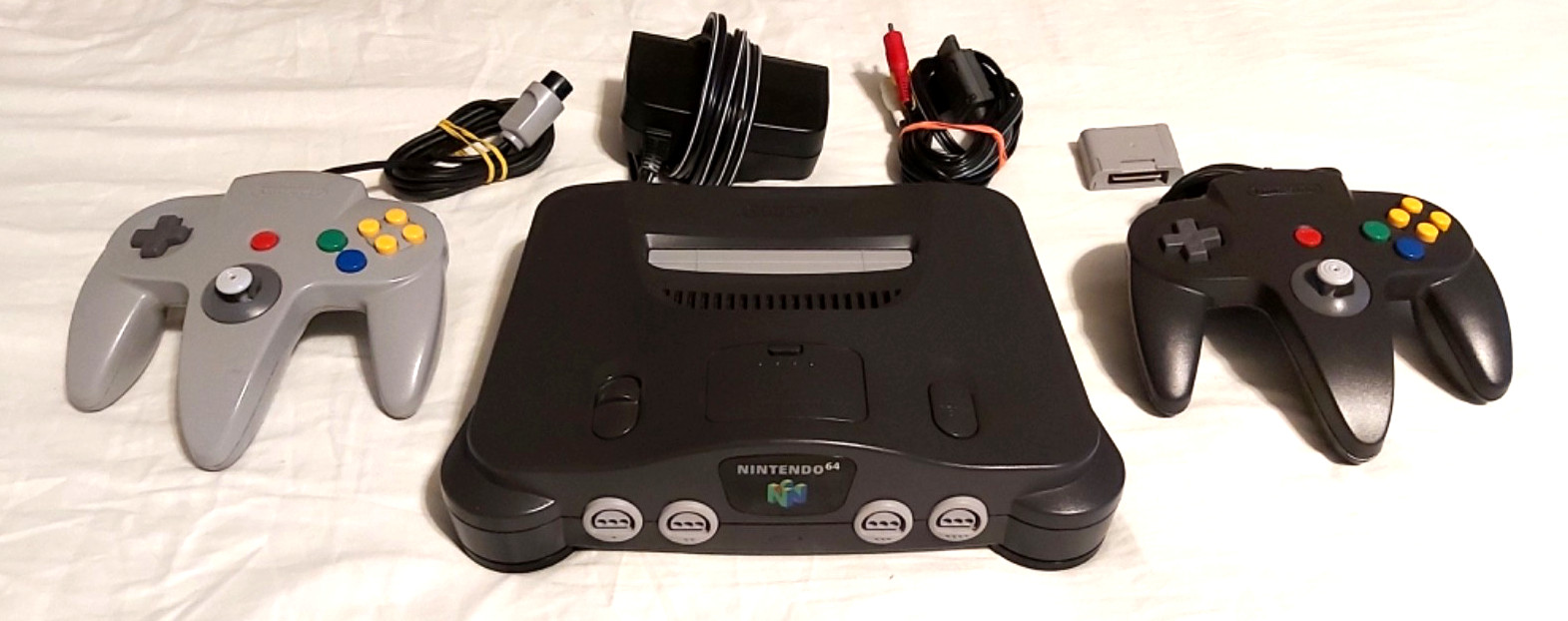 Nintendo 64 N64 Console Bundle Tested w/ 2 Controllers – Power AV Memory All OEM