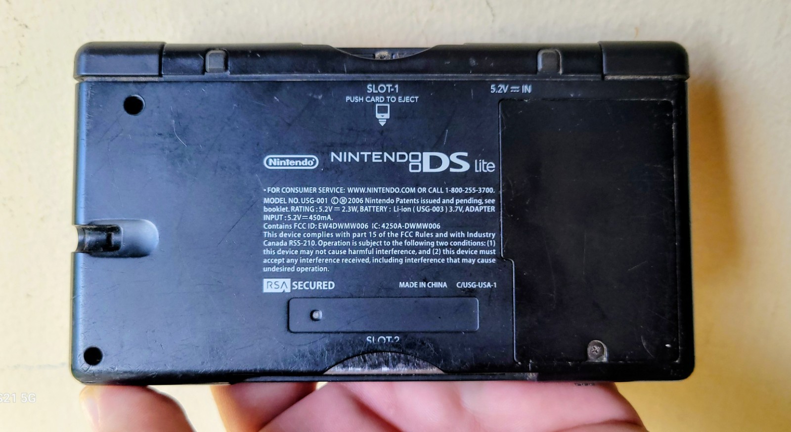 Nintendo DS Lite Handheld Console Cobalt Blue WORKS – TESTED – HINGE DAMAGE
