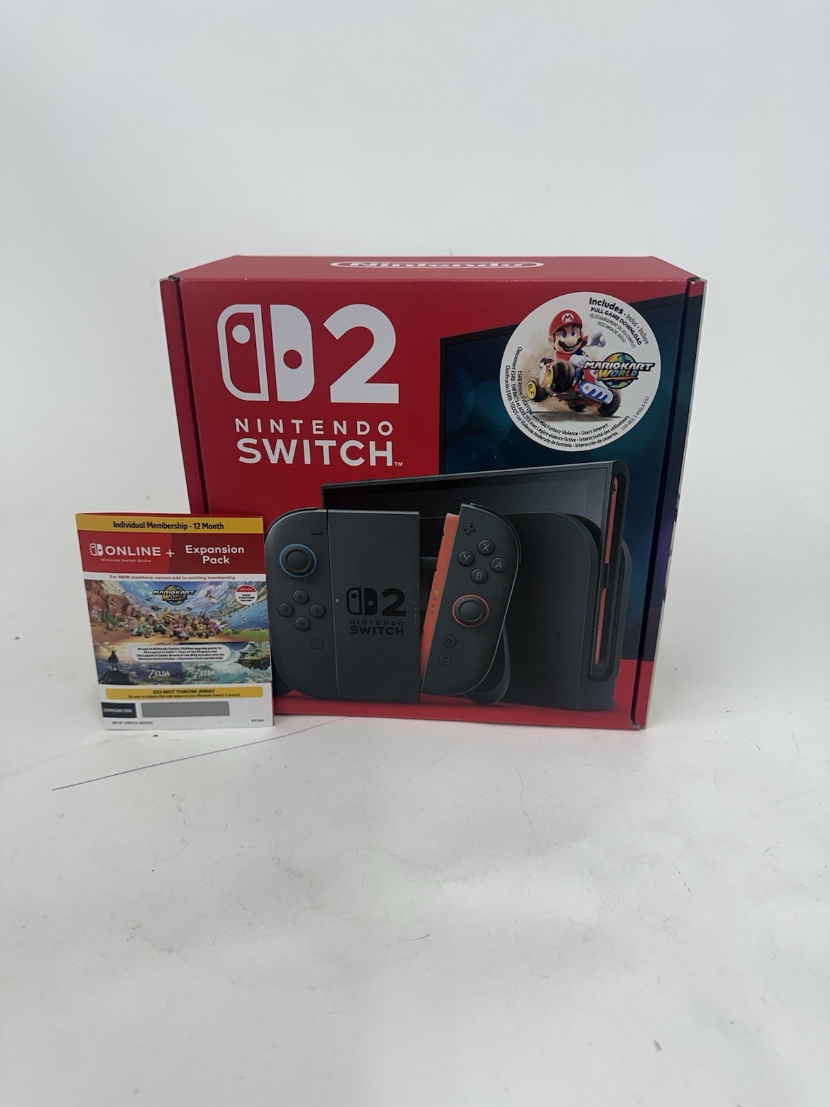 Nintendo Switch 2 + Mario Kart World Console Bundle With Online Expansion Pack