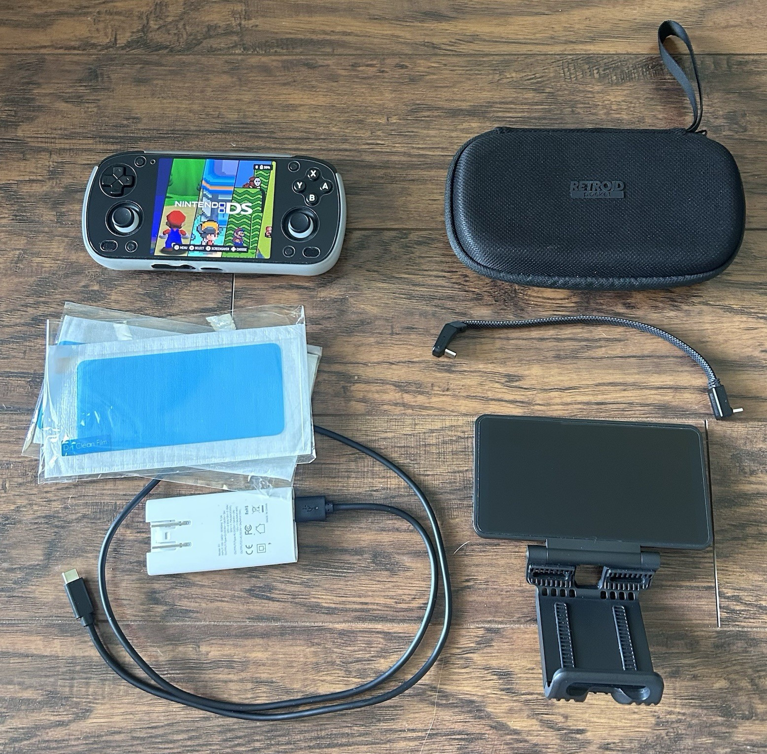 Retroid Pocket Mini V2 + Dual Screen Add-On + Case & Charger Gaming Bundle