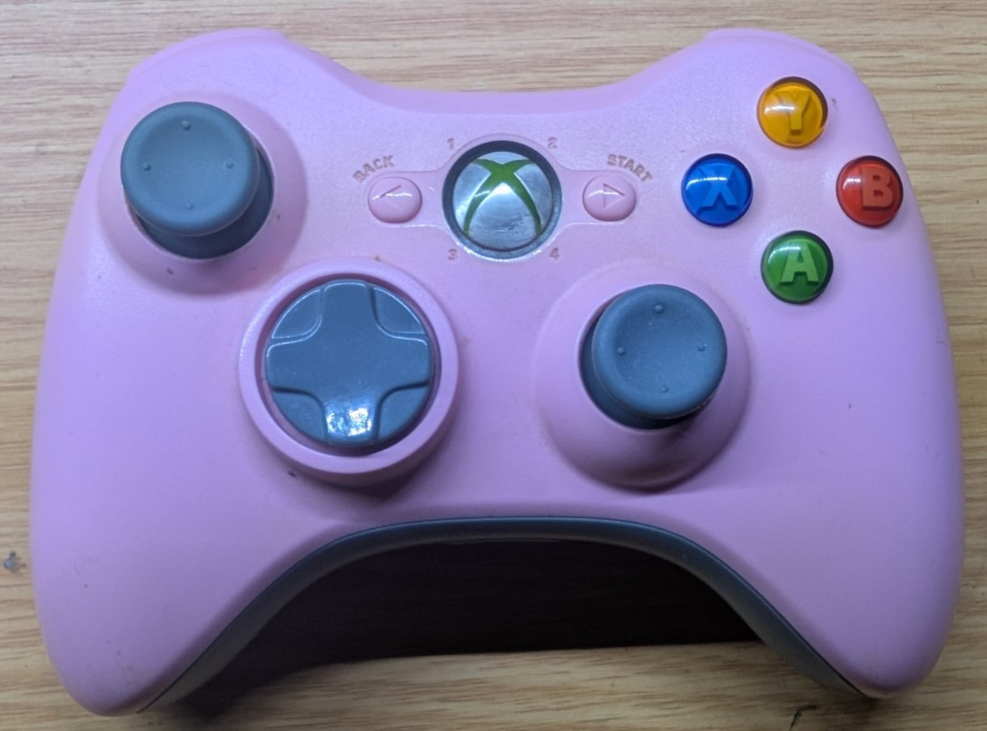 Xbox 360 120GB Console Bundle w/ Pink Controller Kinect Sensor 10 Games Tested!!