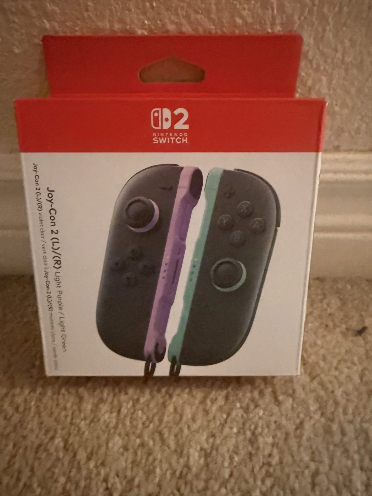 Nintendo Joy-Con 2 Controller Set, Left and Right, Light Purple and Light Green