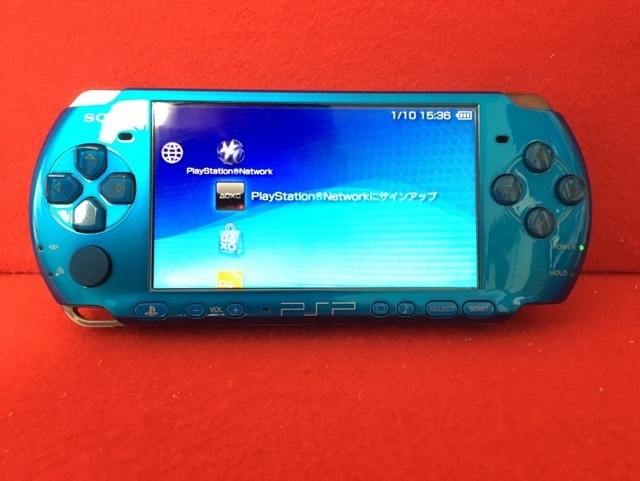 USED PSP Vibrant Blue PSP 3000 VB PlayStation Portable Sony Game Console only