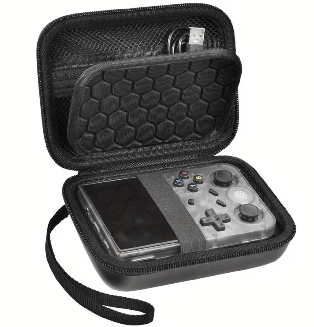 Red R36S Handheld Game Console 22000 Games 128GB PLUS CASE & GRIPS! Bundle New