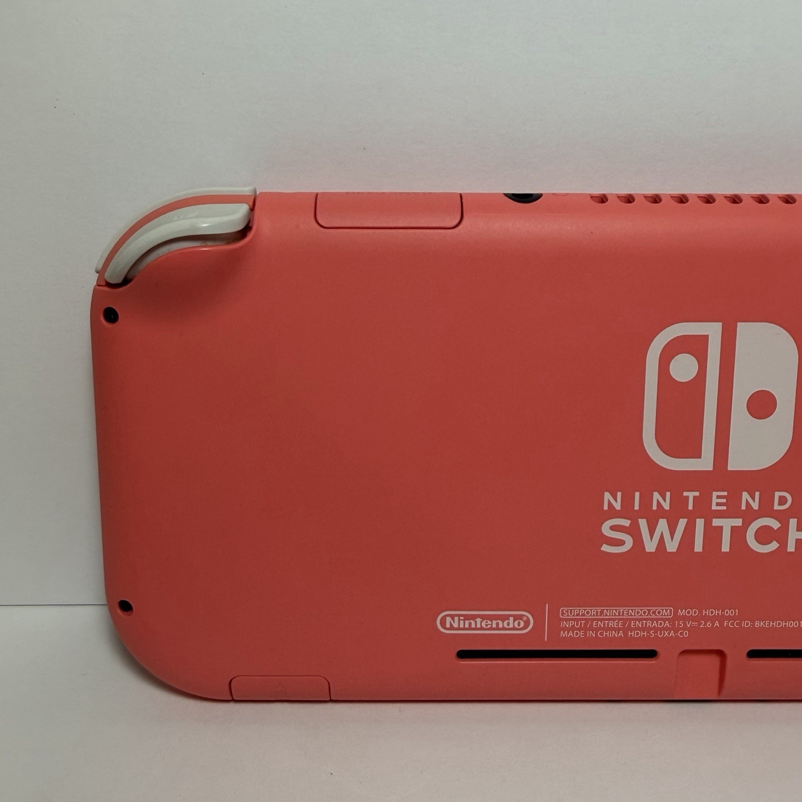 Nintendo Switch Lite Handheld Console Coral Plastic Hard Case Zipper Case Works