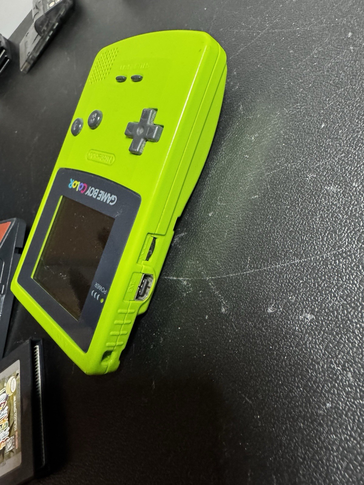 Nintendo Game Boy Color Kiwi Green W/ 3 Games Tested Works