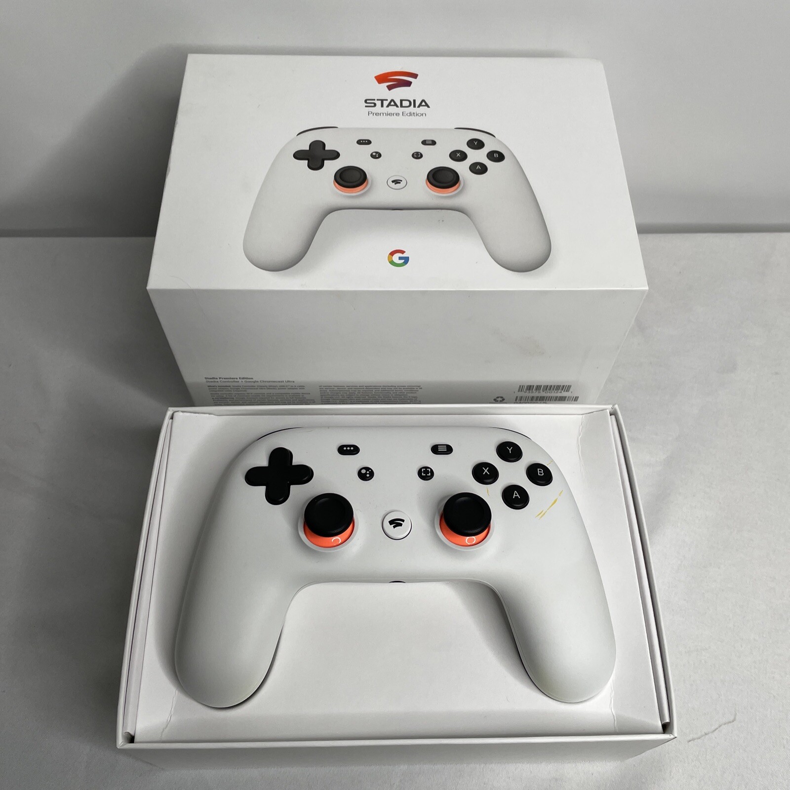 Google Stadia H2B Premiere Edition White Bluetooth Controller Only Free Shipping