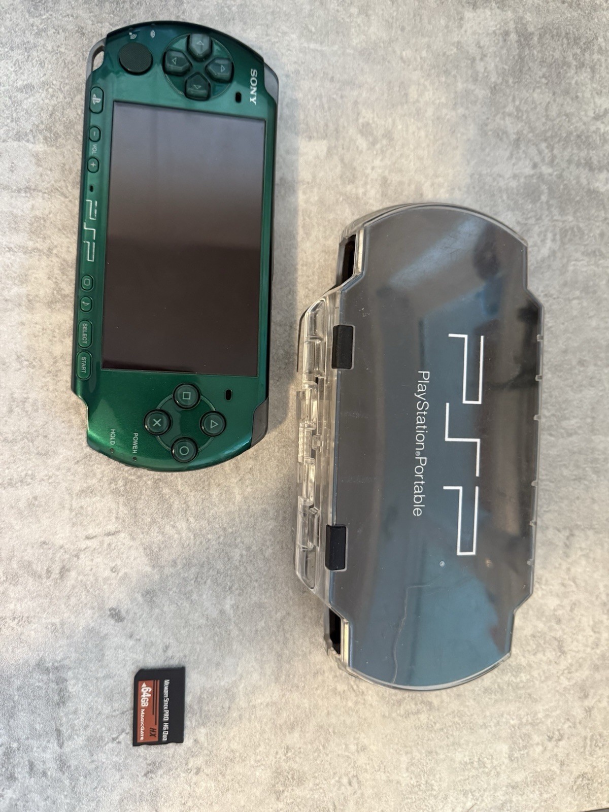 Sony PSP-3000 Spirited Green Console Tested w/Charger, Case PlayStation Portable