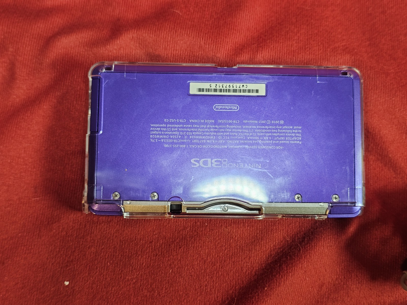 Nintendo 3DS Midnight Purple Handheld System Console – Clean & Tested -Authentic