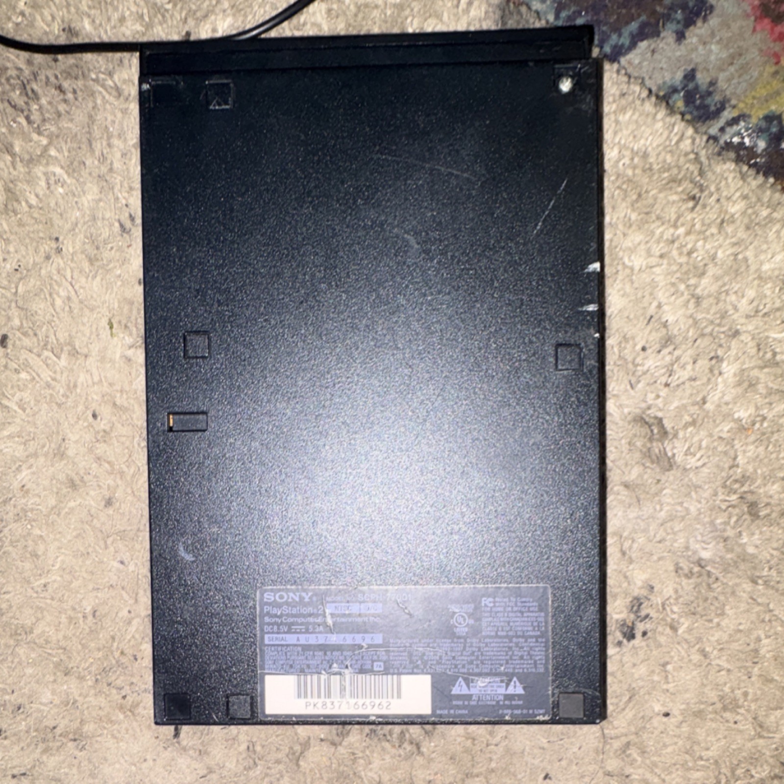 Sony PlayStation 2 Slim Console SCPH-77001 Black NTSC MadCatz RF Switch Cables