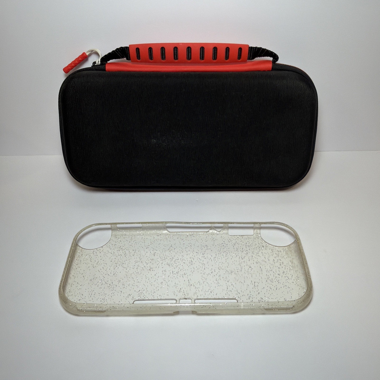 Nintendo Switch Lite Handheld Console Coral Plastic Hard Case Zipper Case Works