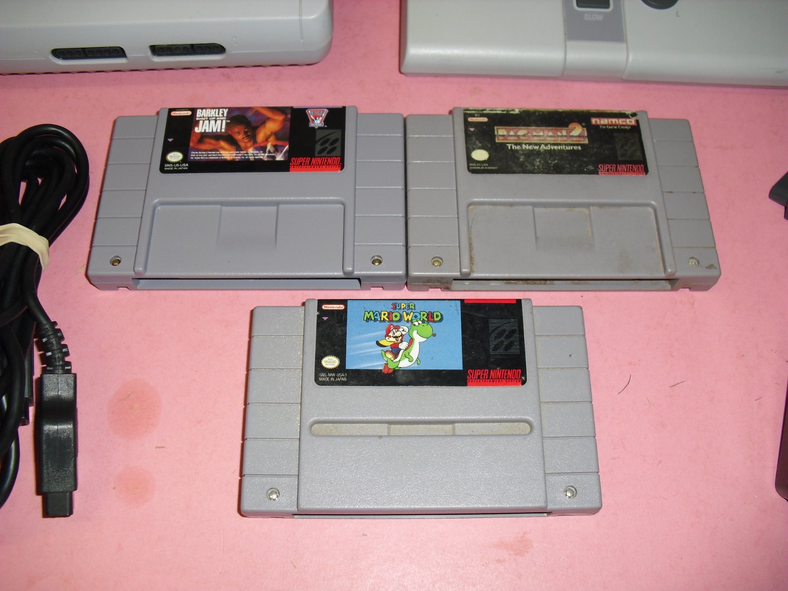 SNES Jr Mini system w/ Super Advantage Arcade Stick, 1 controller & 3 gms 101