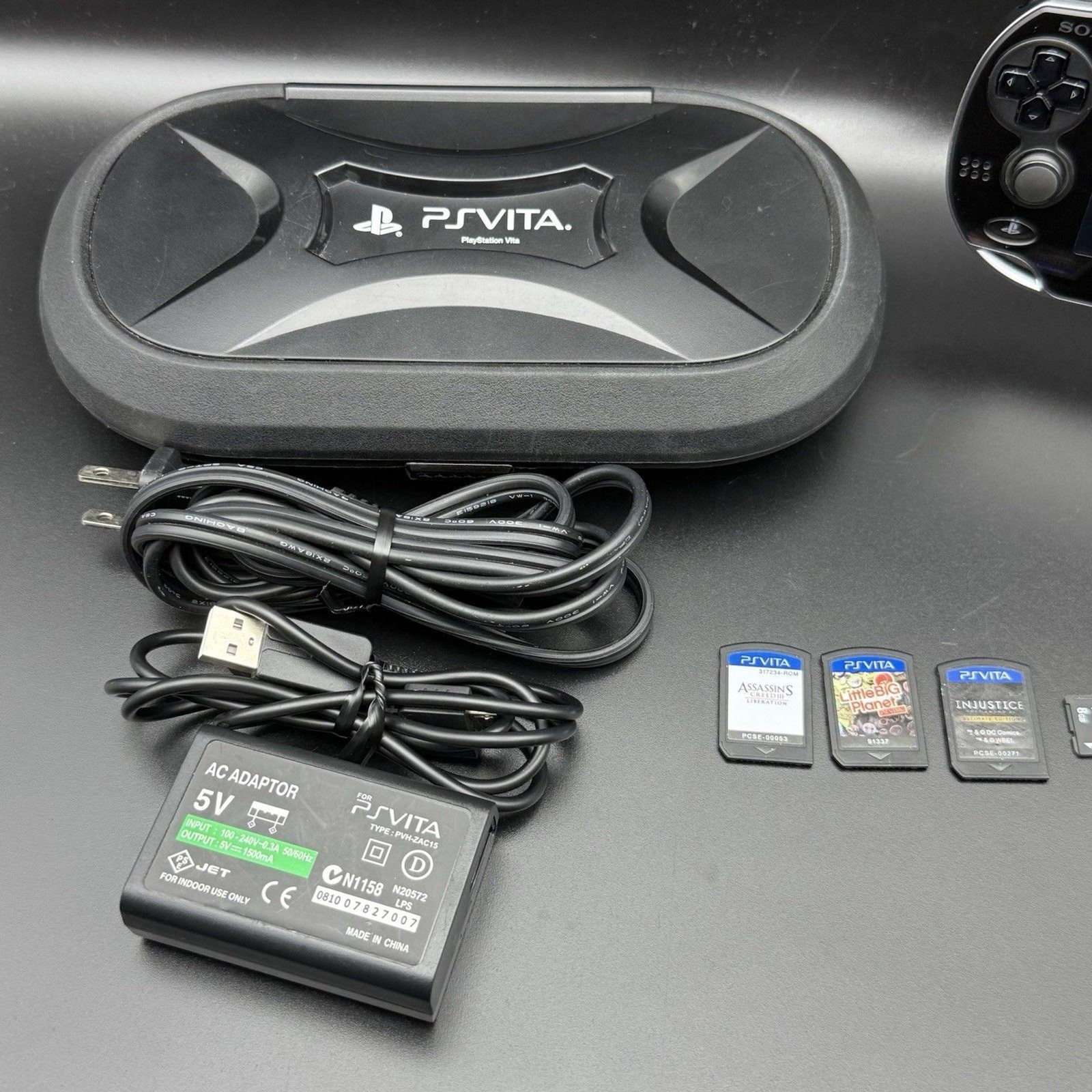 PS Vita PCH-1001 Bundle Console – Charger, RARE Vault Case & 3 Games! FAST SHIP!