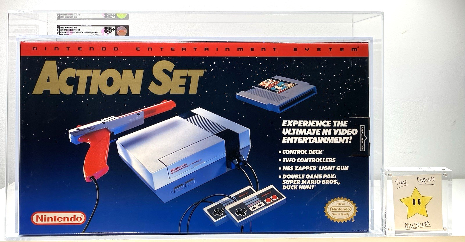 NES Nintendo Action Set Red Zapper System Console New Sealed VGA 85+ TOP POP