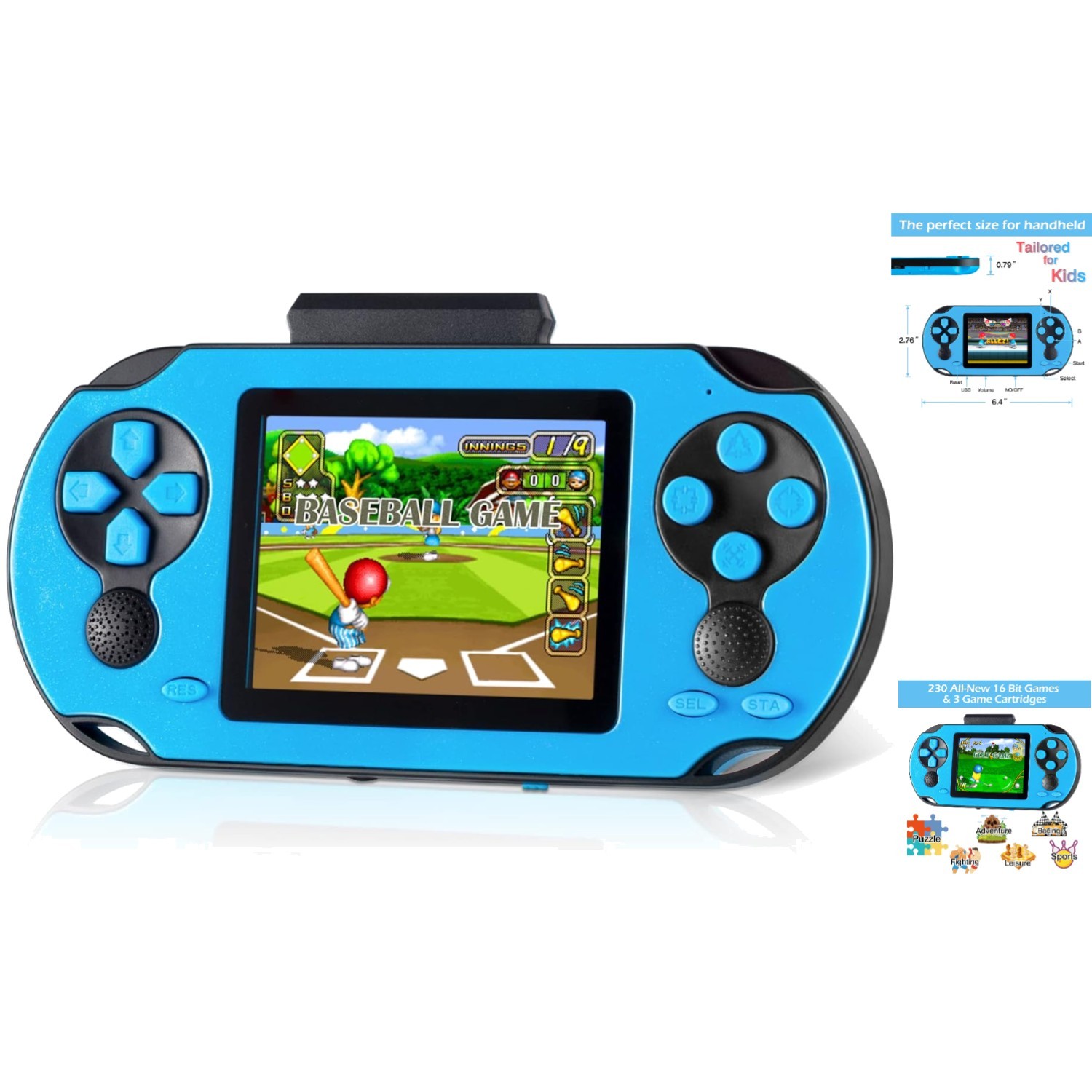 Classic Retro Handheld Gaming System – 230 Games, Perfect Gift for Kids & Adults
