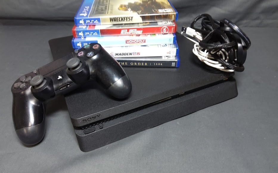 Sony PlayStation 4 Slim 500GB Gaming Console with Controller – Black