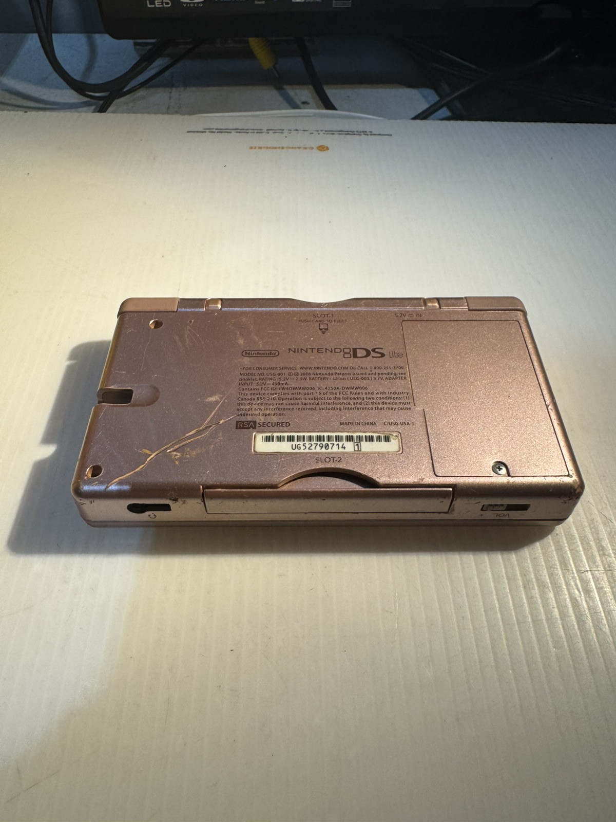 Nintendo DS Lite Video Game Console – Metallic Rose – Charger Included