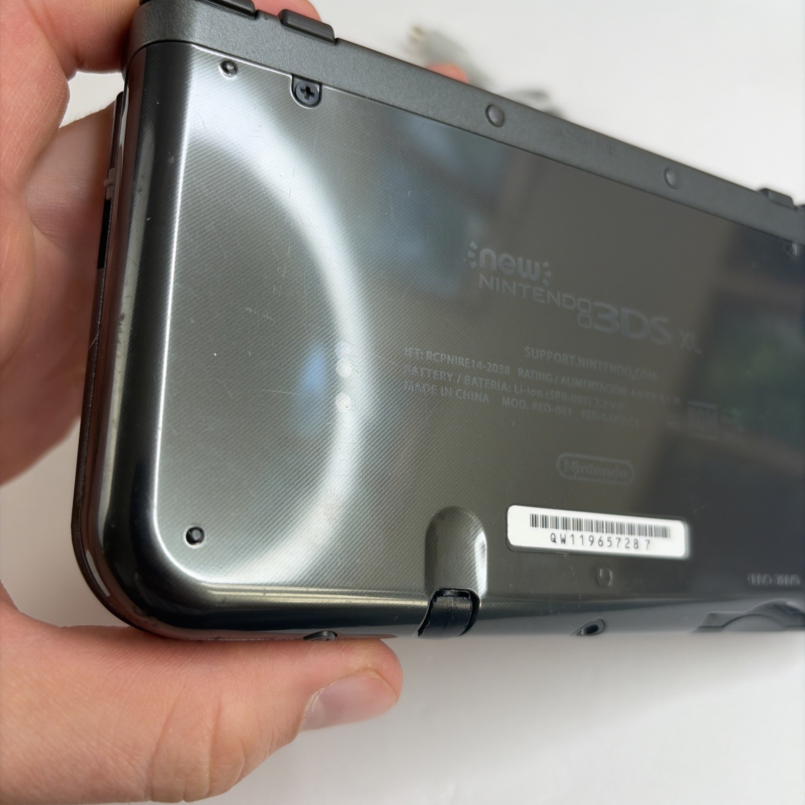 NICE! New Nintendo 3DS XL Gray Black Console Top IPS Charger Stylus US Version