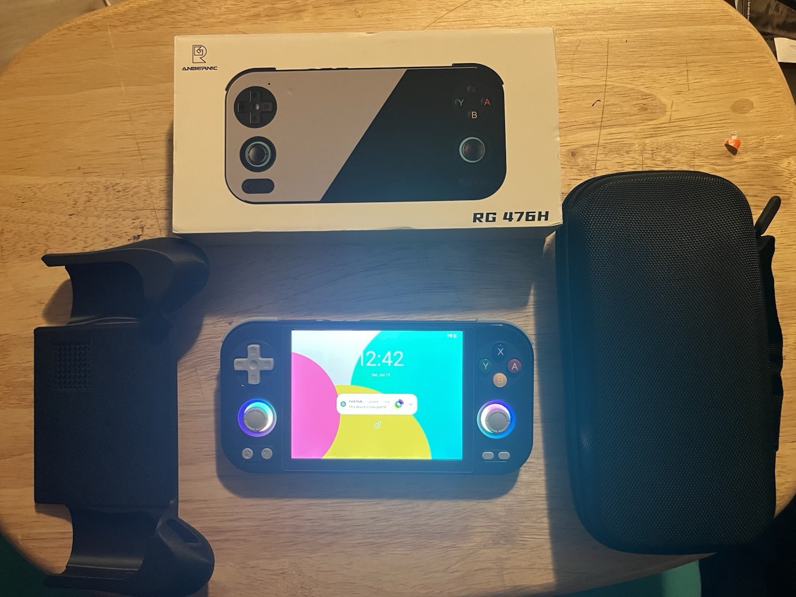 Anbernic RG476H Handheld, Grip, Case Indigo Color