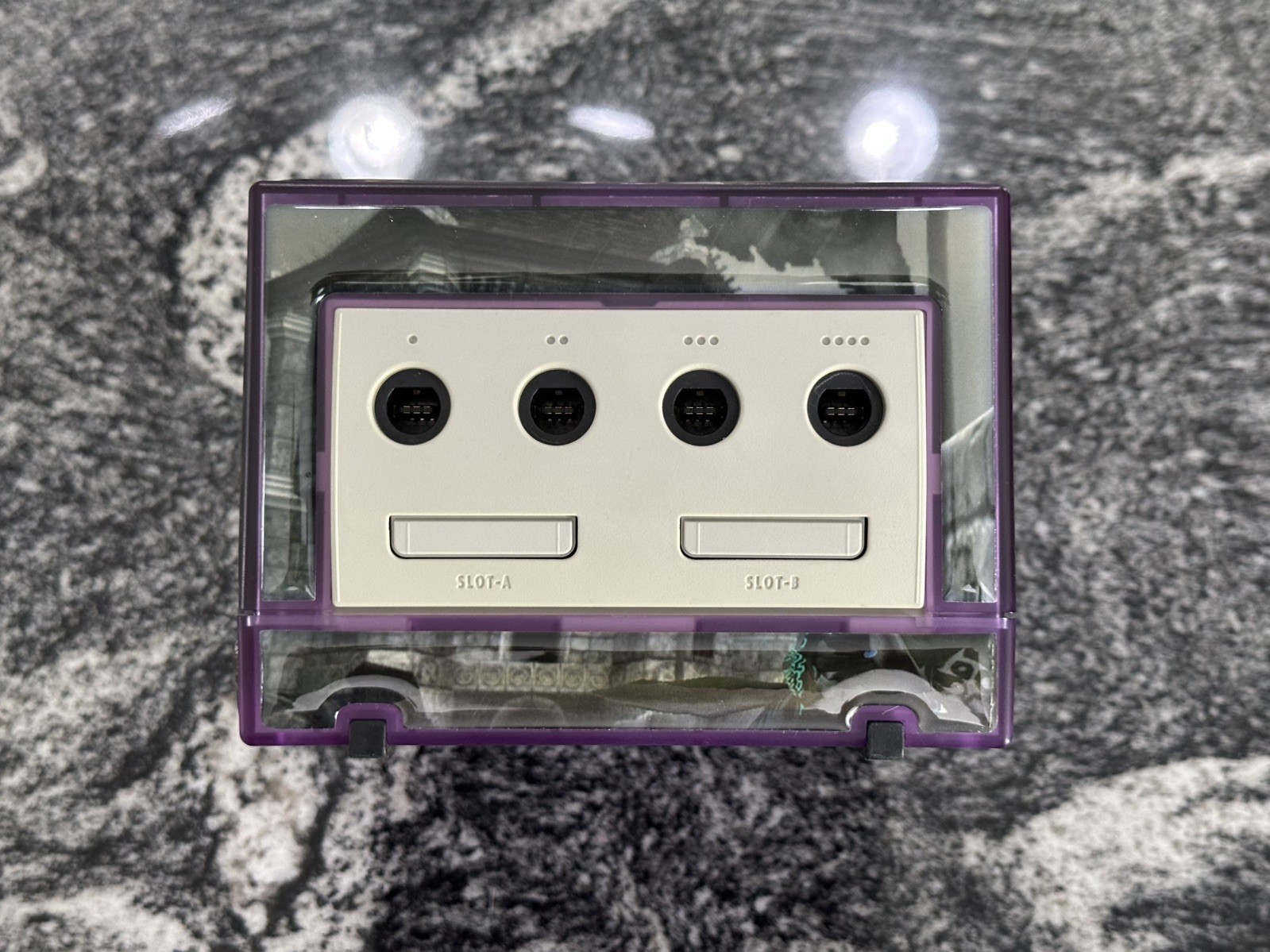 Nintendo GameCube Custom clear purple with Zelda decal