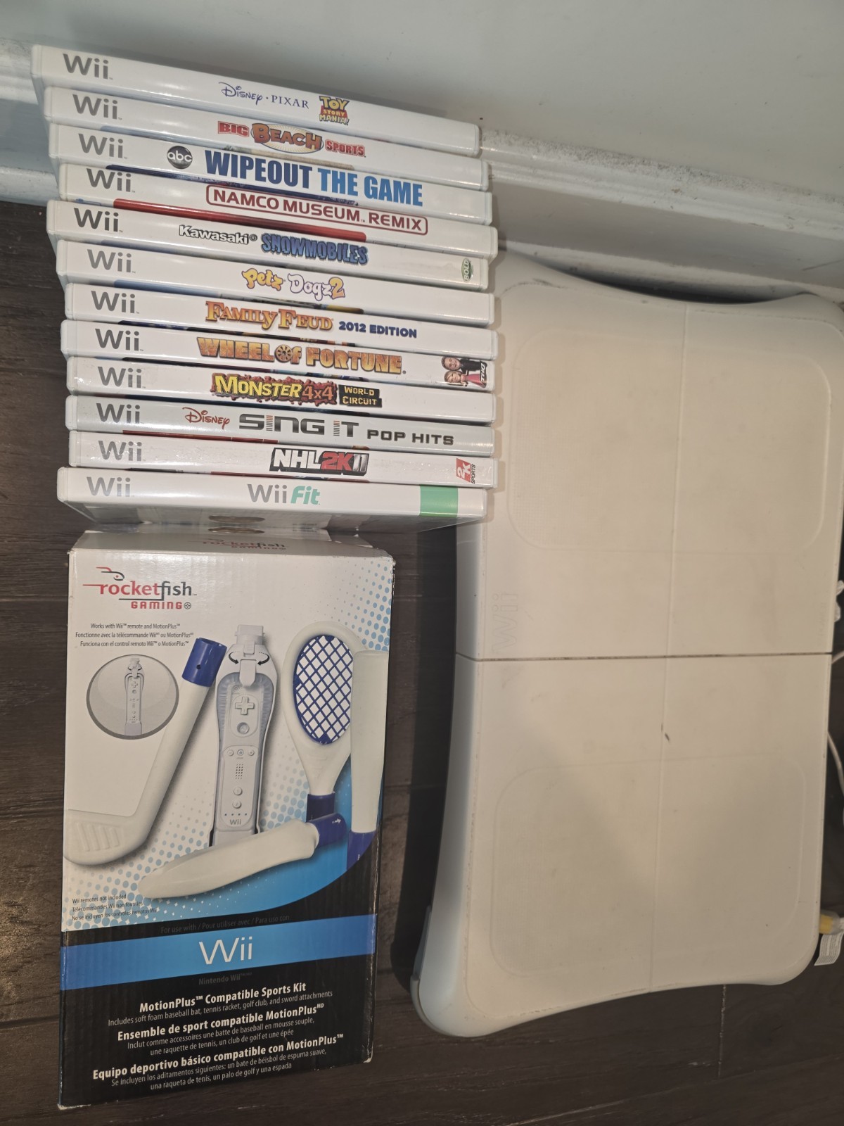 Nintendo Wii In Box With 13 Games + Wii Fit And Balance Board