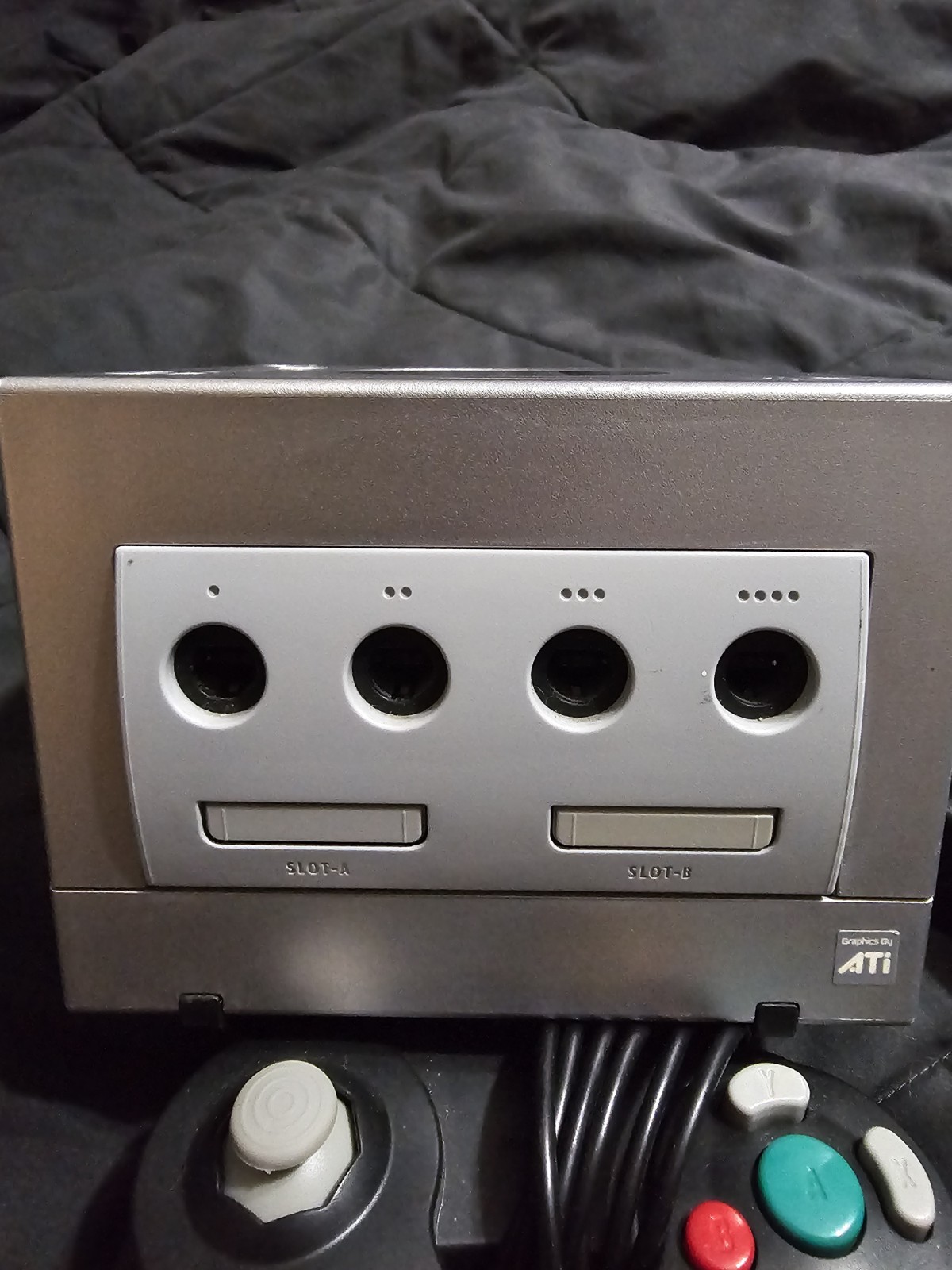 Platinum Gamecube With 3rd Party Cords And Controller