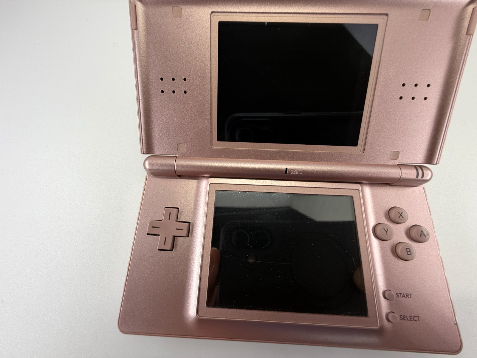 Nintendo DS Lite Metallic Rose Pink Bundle 4 Games USB Charger Tested Japan