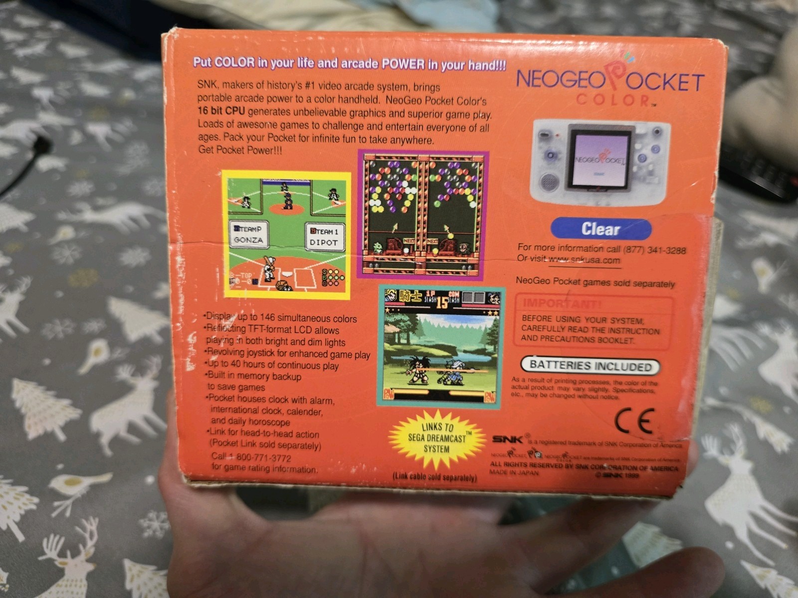 NEO GEO POCKET COLOR Console Solid Silver – BOX ONLY! Great Condition!
