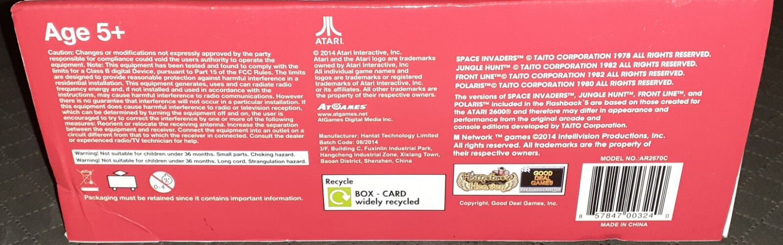 ATARI FLASHBACK 5 92 Built In Games 2 Wireless Controllers RETRO GAME CONSOLE