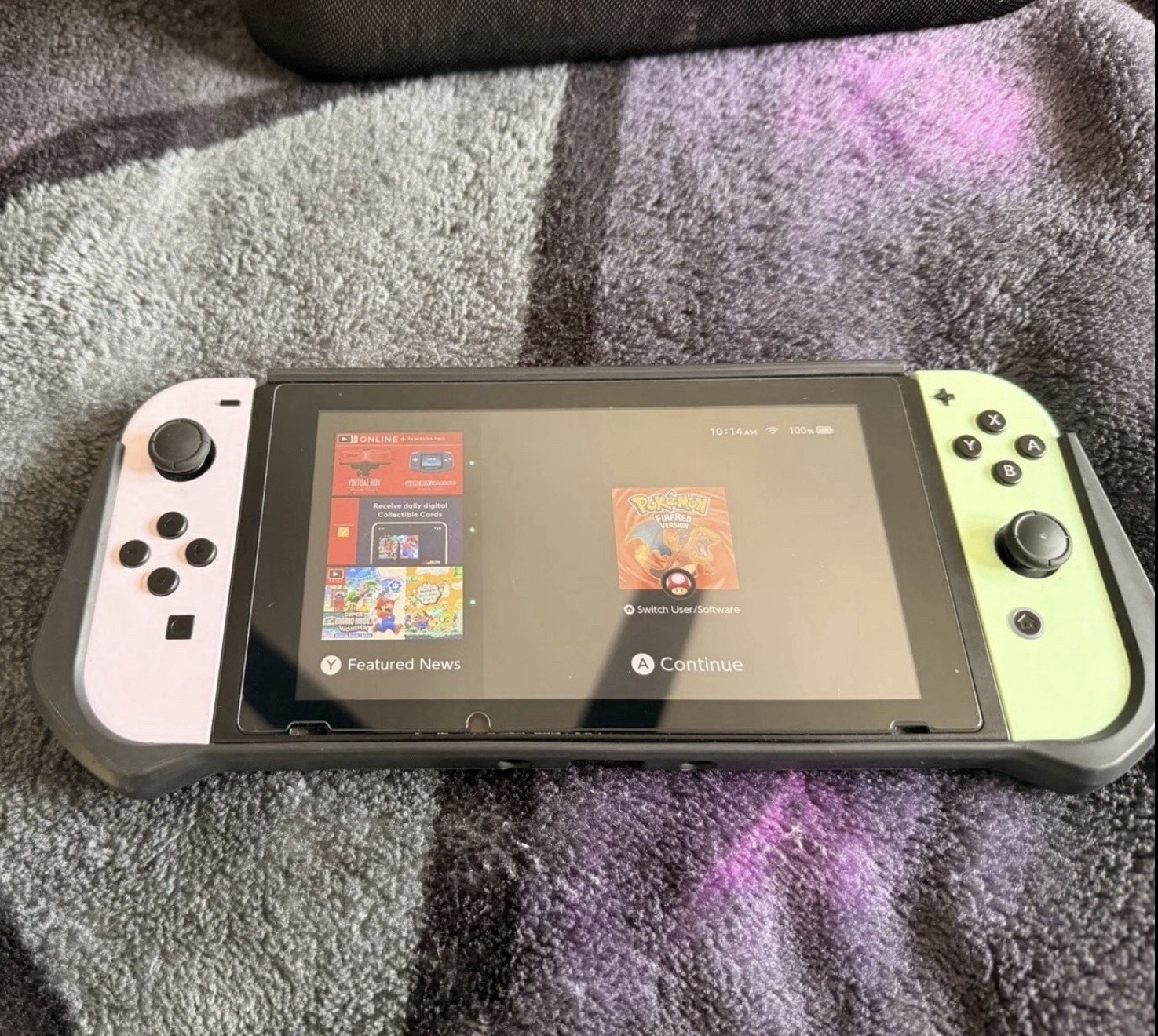 Nintendo Switch Console Pink & Green Joy-Con, Carrying Case, Accessories