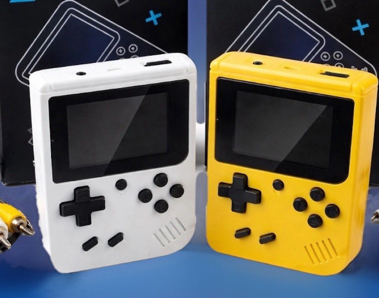 NEW 2 Retro Handheld Game Consoles – 3 in LCD – 500 Built-In Games – AV Out/TV