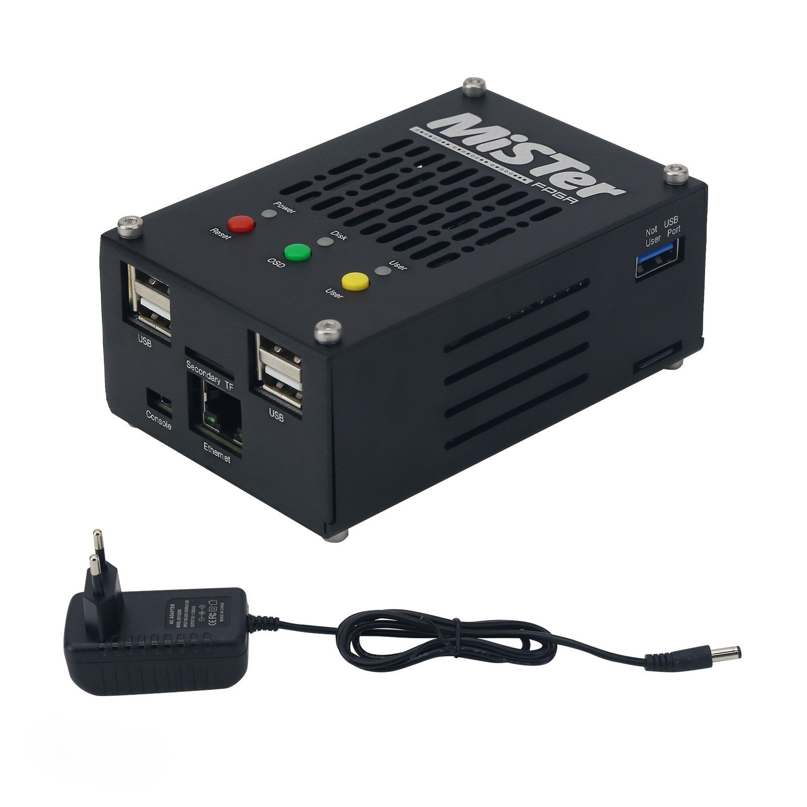 MiSTer Game Console with Cyclone V SoC FPGA Board Metal Enclosure 32GB TF Card#
