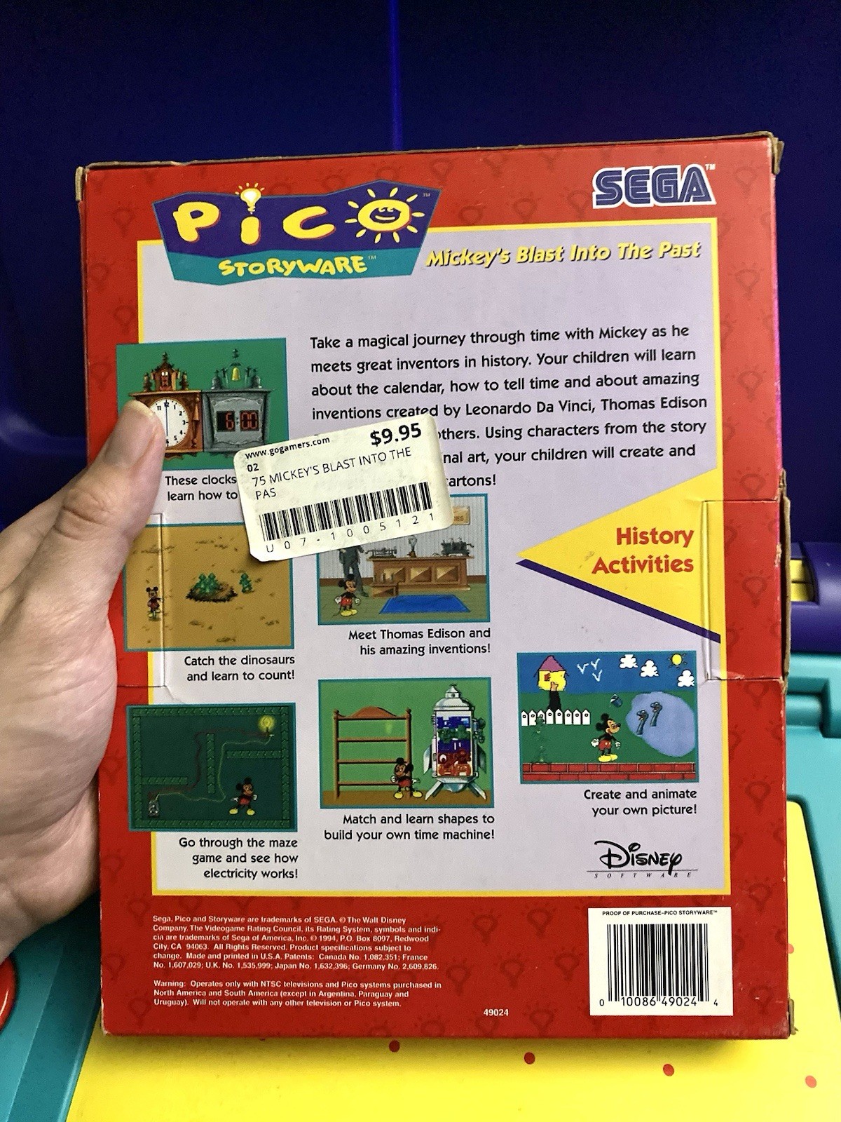 SEGA PICO LEARNING SYSTEM CONSOLE ORIGINAL BOX+5 GAMES 3 CIB ALL TESTED WORKING