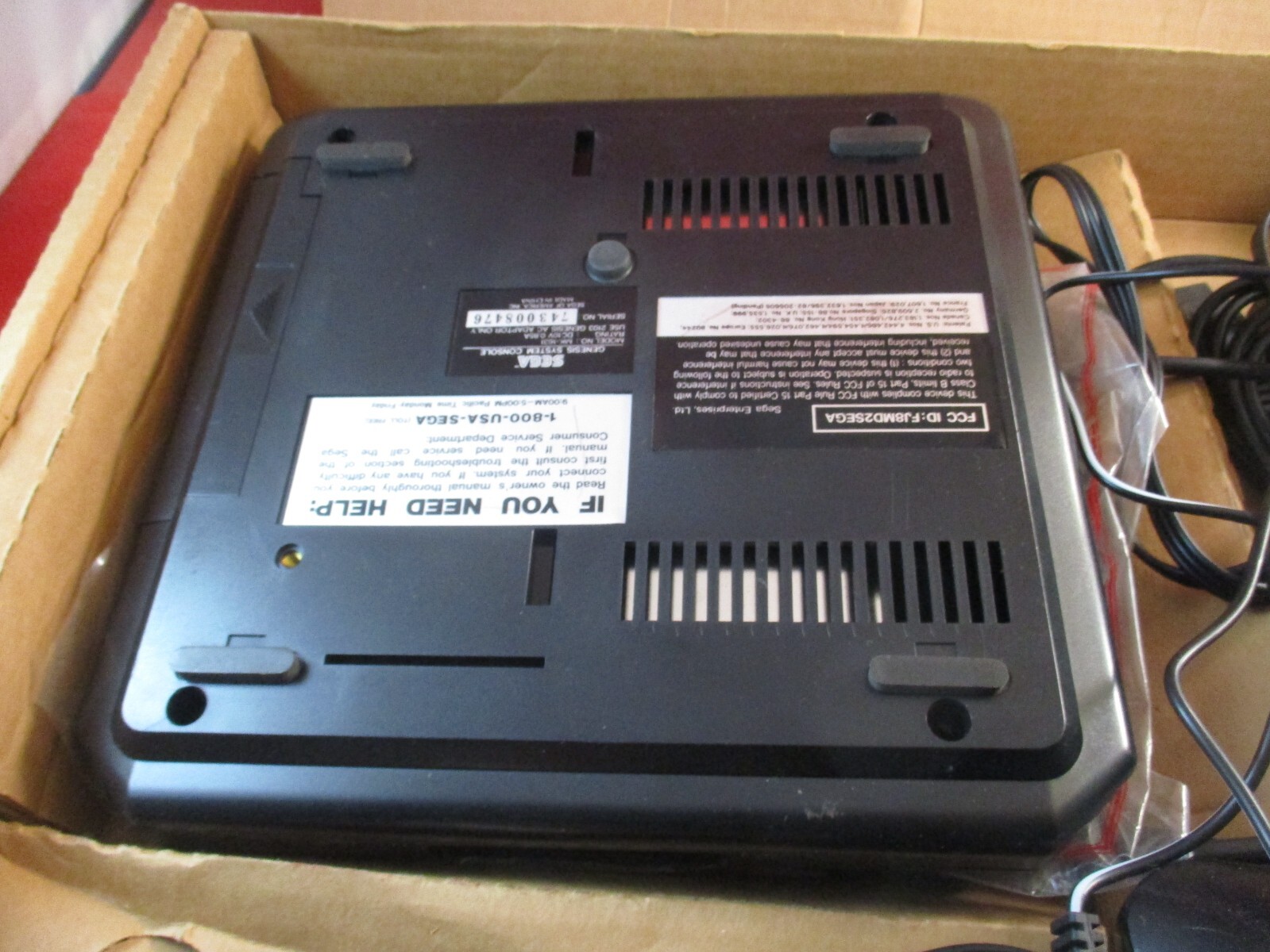 Sega Genesis Model 2 Console Box Controller Cord Sonic Hedgehog 2 System Manual