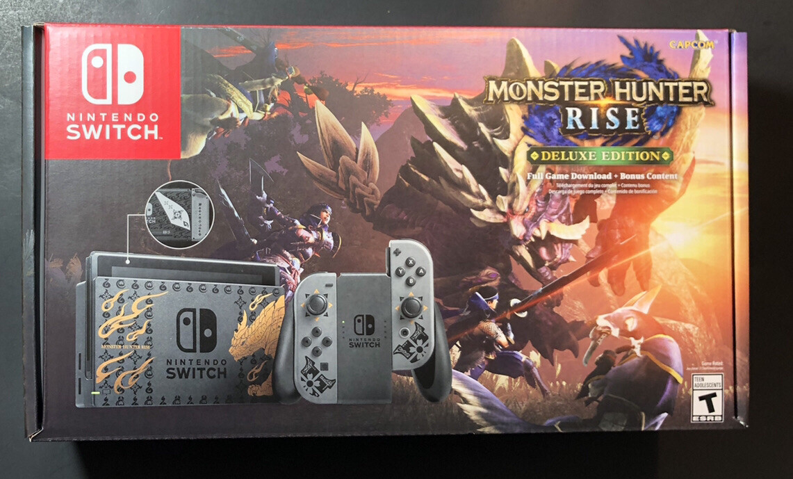 Nintendo Switch Console Limited Edition [ Monster Hunter Rise Deluxe ] NEW