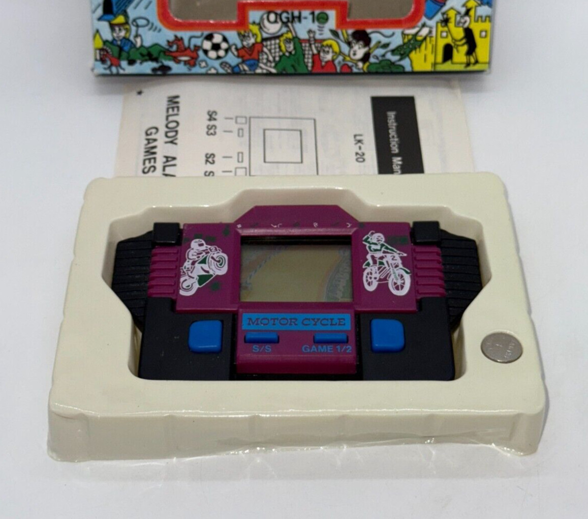 MOTORCYCLE – LCD Game & Watch Portable Console – 1990’s – DEADSTOCK – BOXED