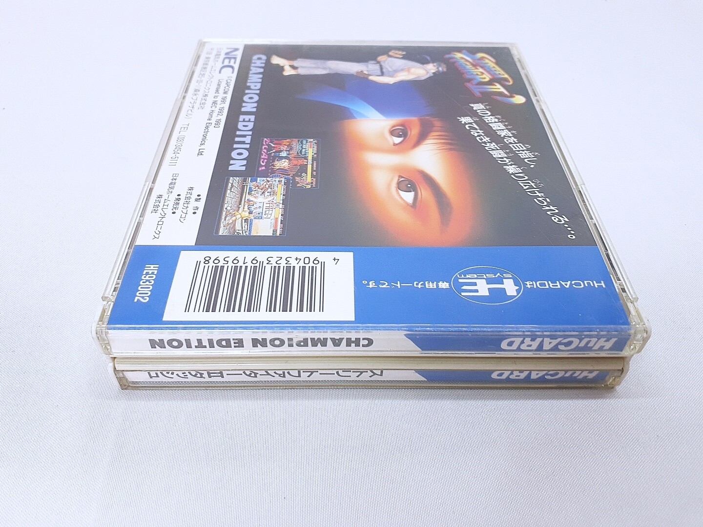 PC Engine CORE GRAFX console 3button + Street Fighter II” Case NTSC-J Tested