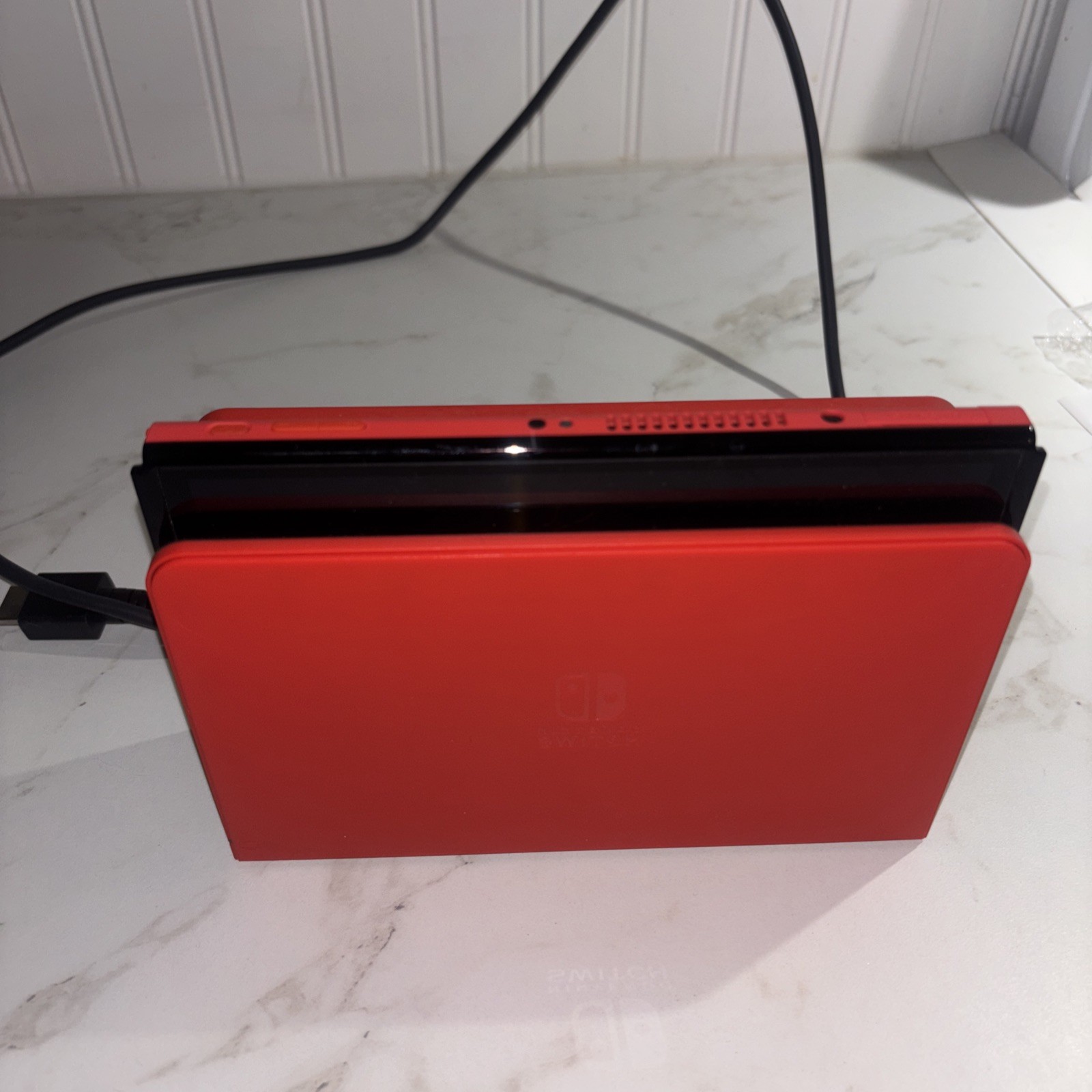 Nintendo Switch OLED Mario Edition Red in Box with Dock Station and Power Cords
