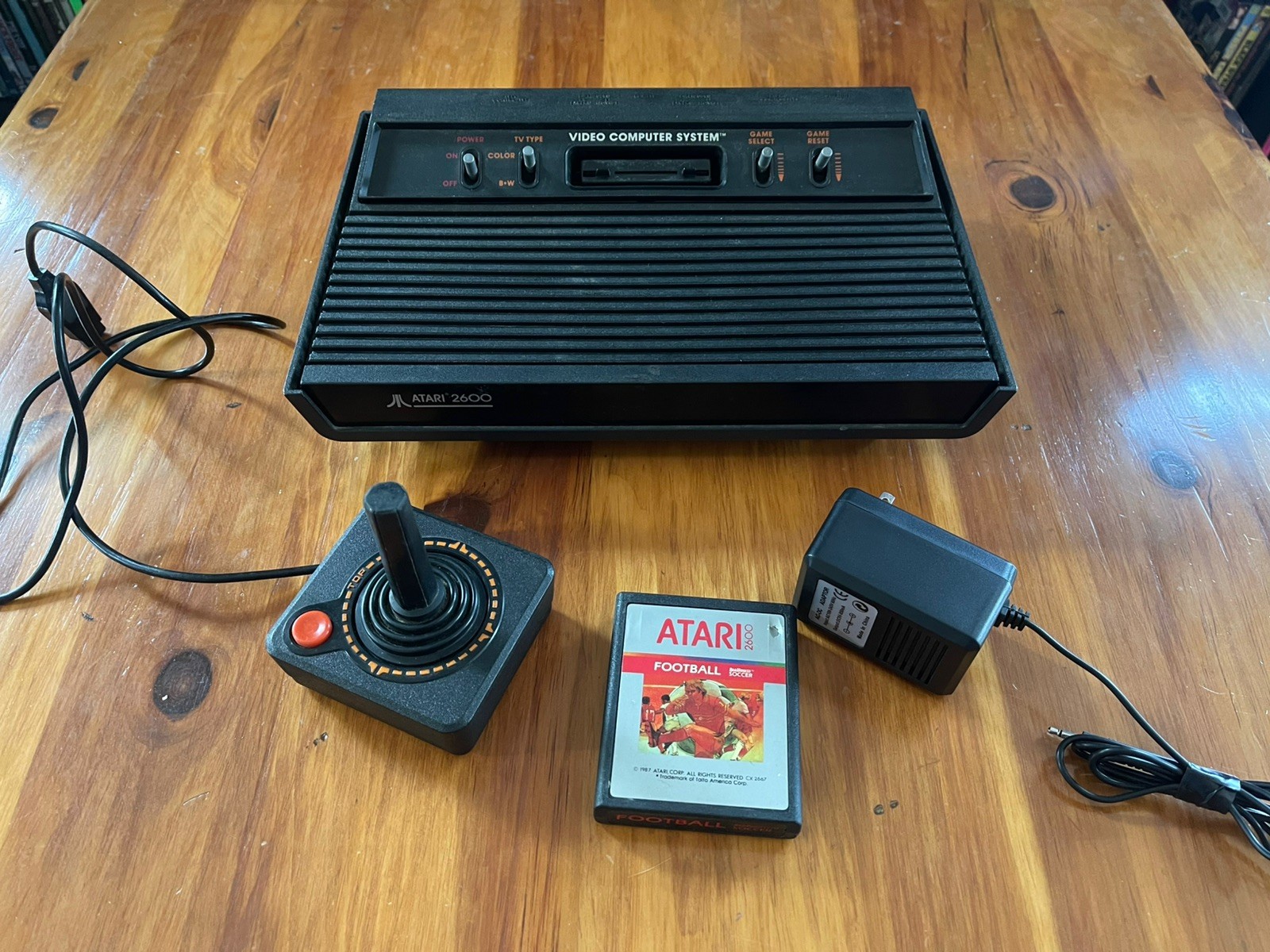 Atari 2600 AV Mod Composite Video, Recapped + Joystick + Real Sports Soccer