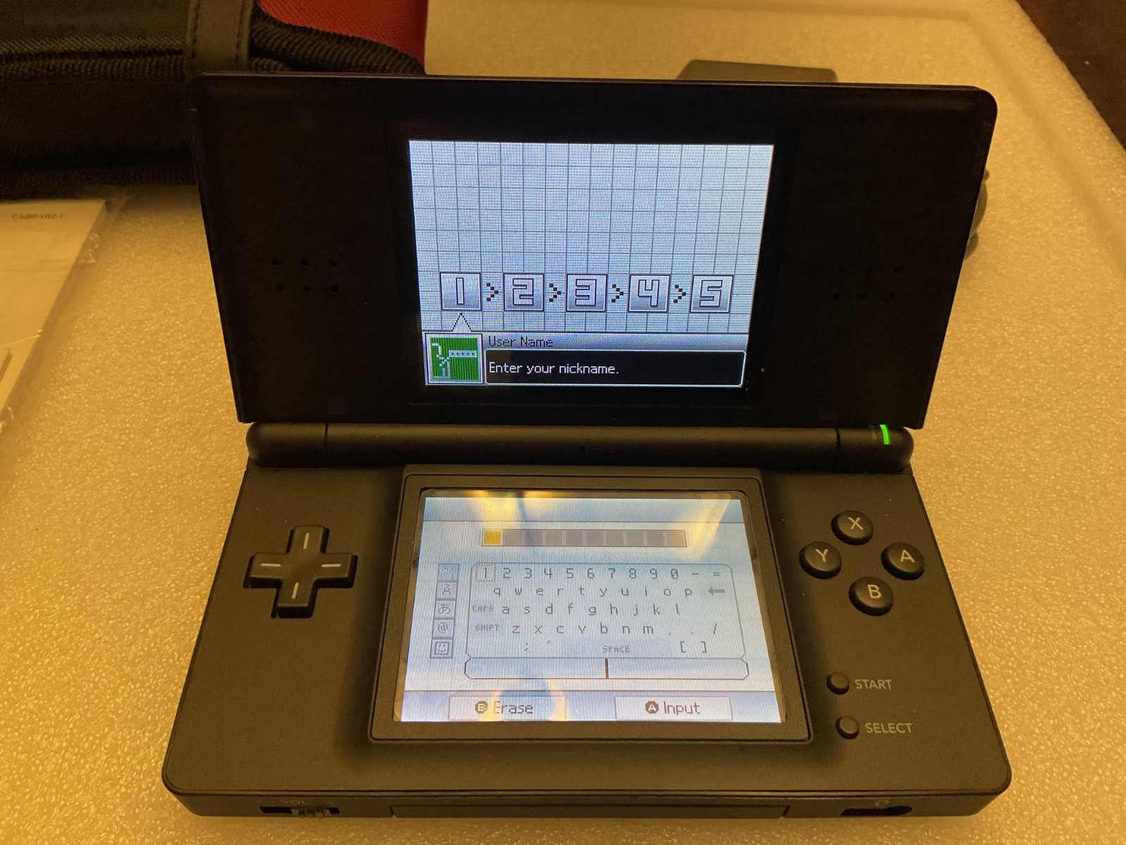 Nintendo DS Lite System Cobalt Blue With Case Charger Stylus and Charger Tested!