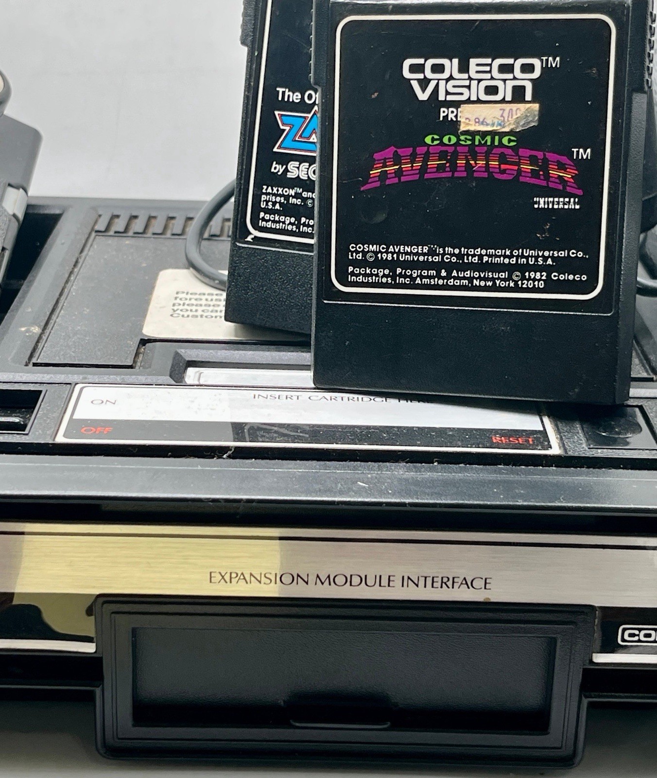 Coleco ColecoVision Console w/ 2 Controllers, Cosmic Avenger, Zaxxon