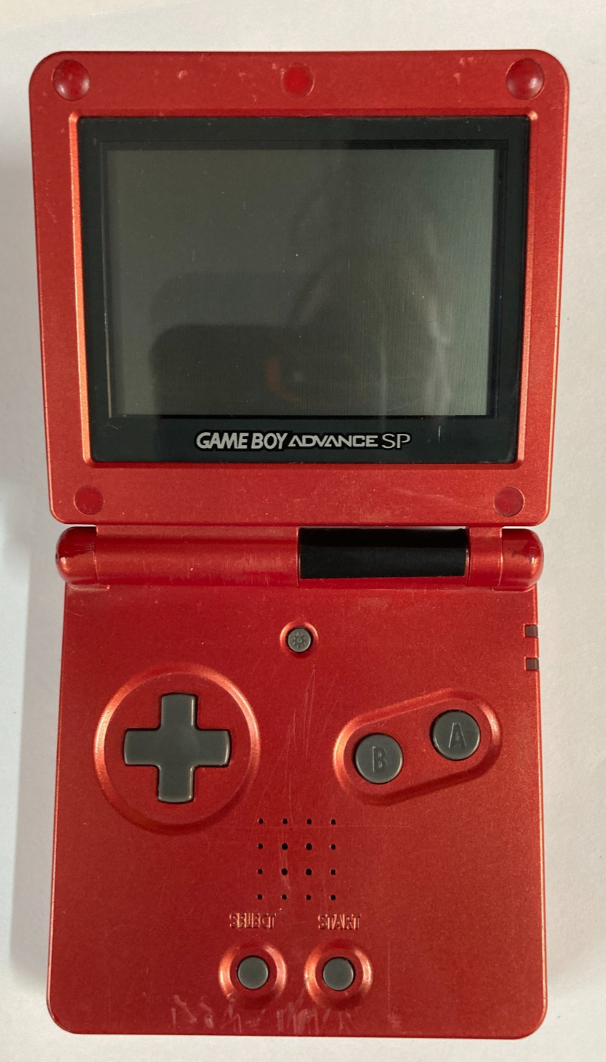 Nintendo Game Boy Advance SP Handheld System – Flame Red – Bad Hinge