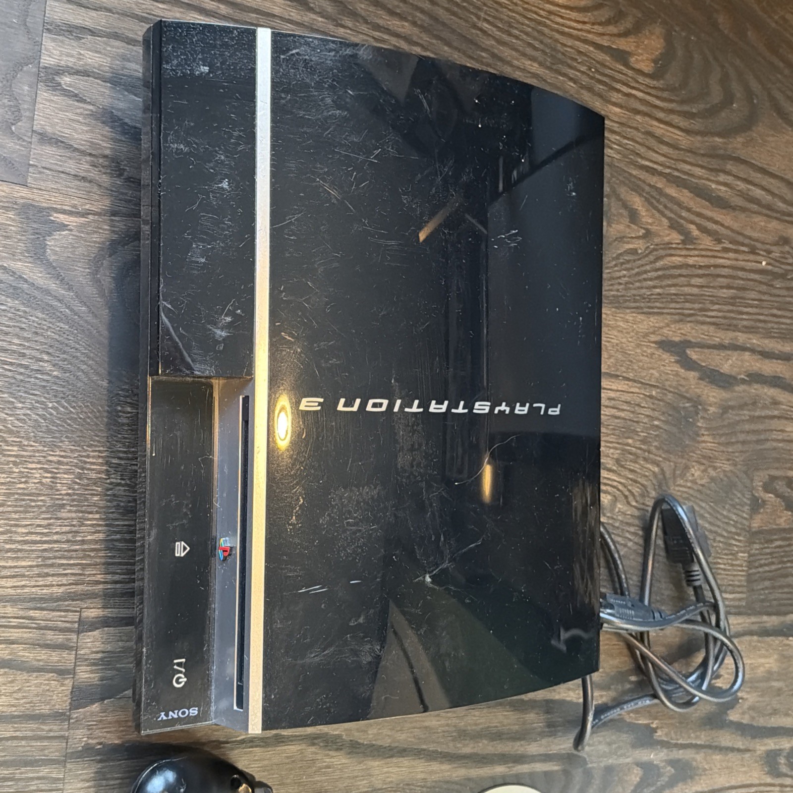 PlayStation 3 PS3 Fat 37GB Console WORKING w/ Controller, Cables, Guitar Hero 3