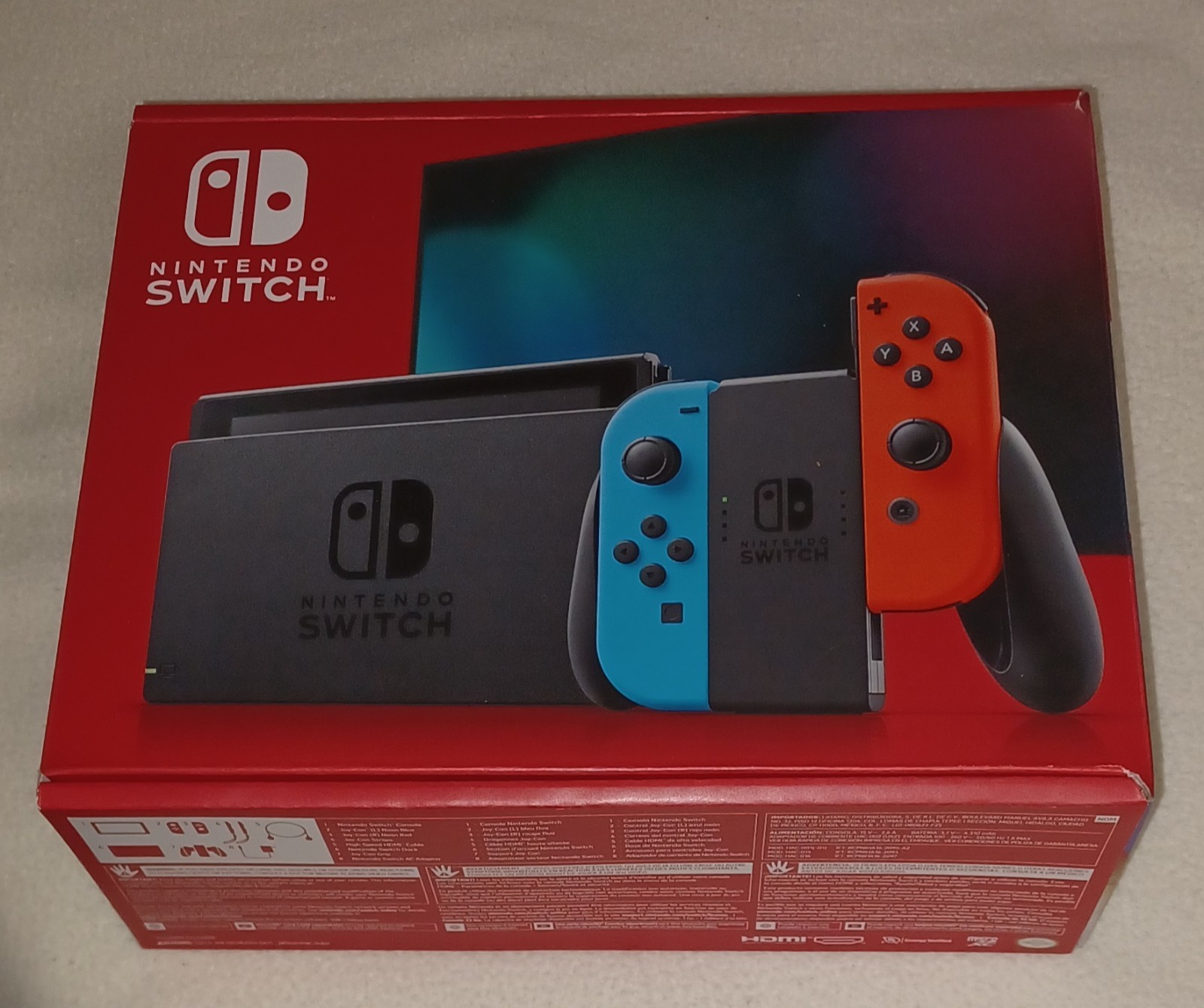NEW ORIG 32GB NINTENDO SWITCH HANDHELD CONSOLE NEON BLUE/RED JOY-CON NEW UNUSED