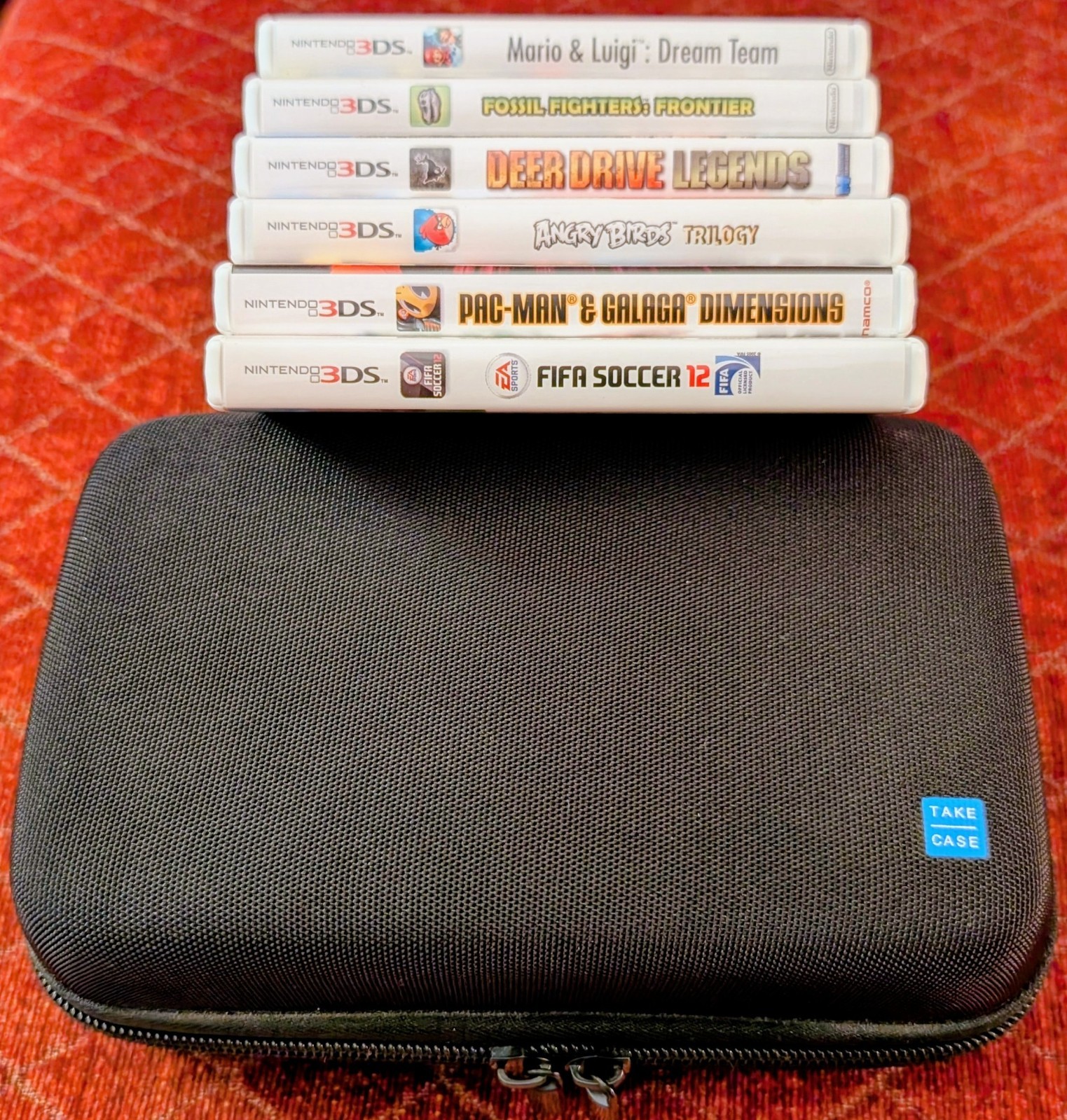 Red Nintendo 3DS XL Console Bundle Game System Adult Owned