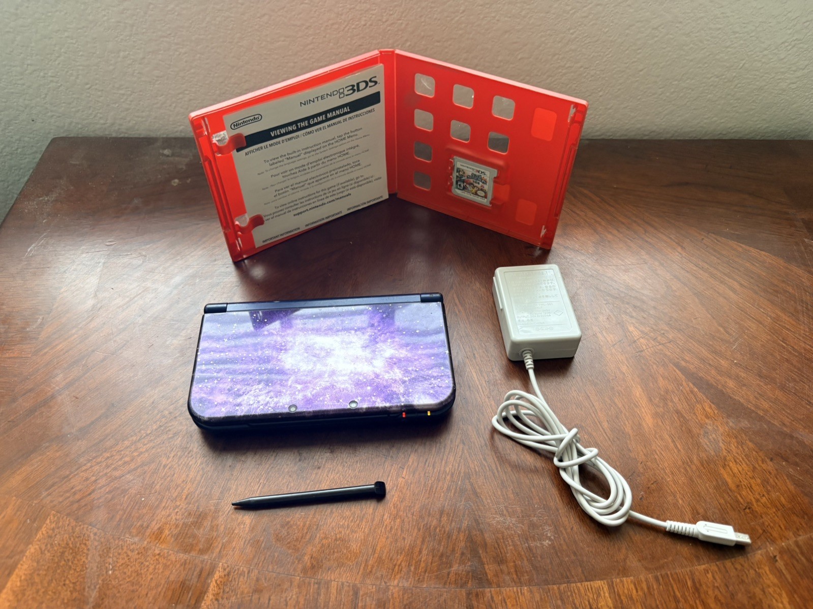 New Nintendo 3DS XL Galaxy Edition Handheld Console System RED-001 W Smash Bros