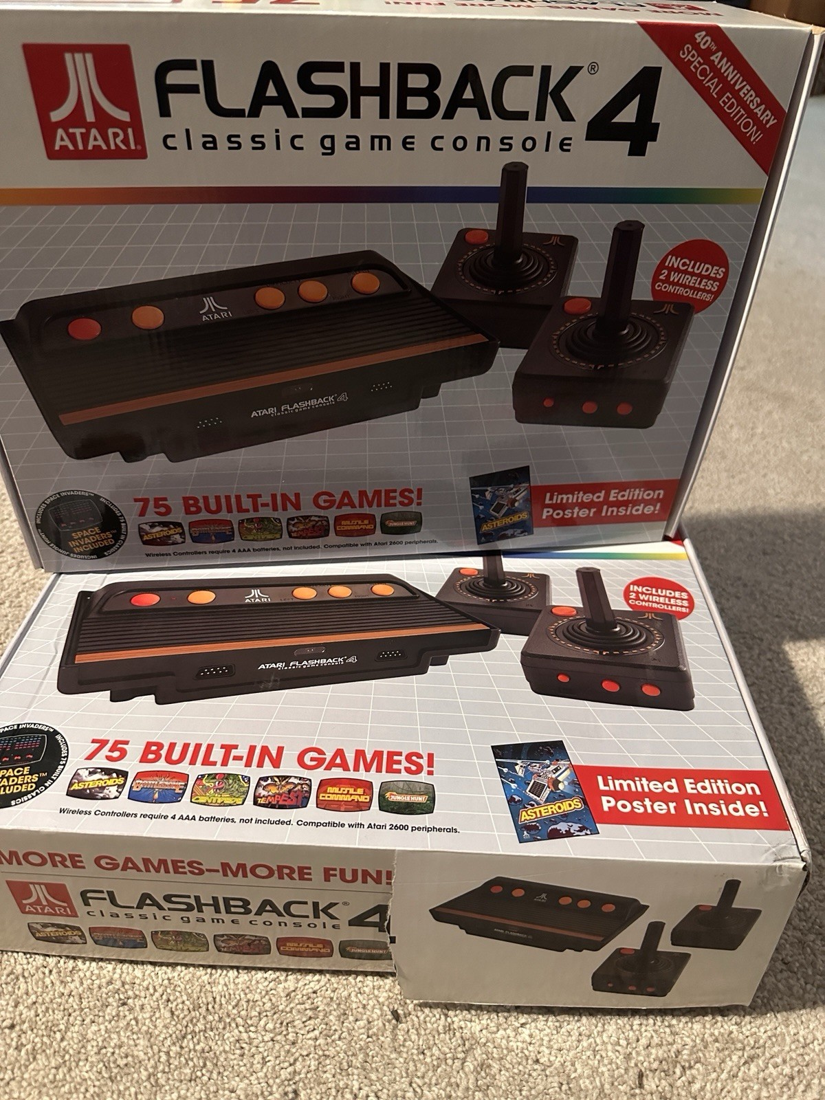 Atari Flashback 4 Classic Game Console 40th Anniversary New 75 Games w/ Box
